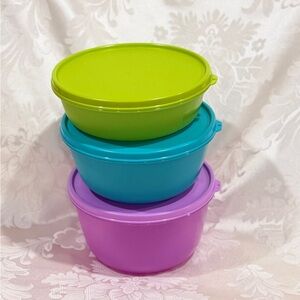 NEW! Tupperware Colorful Modular Bowls. 3 piece Set (LAST one)